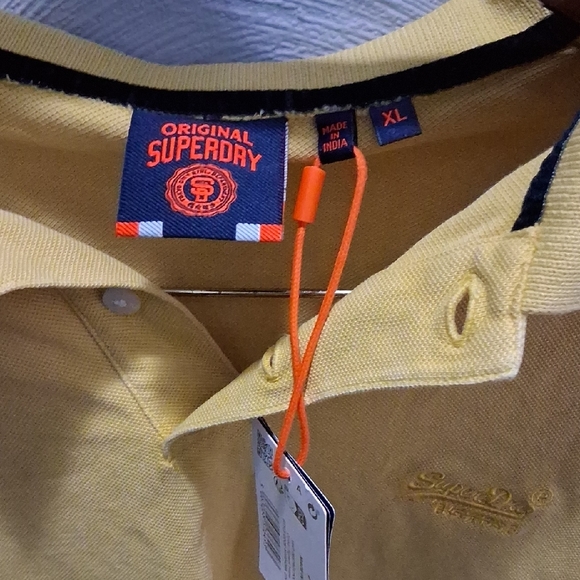 Superdry Mustard Polo Shirt - Picture 2 of 4